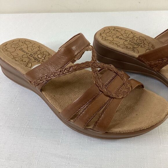 Bare Traps Janeen  Slip on Brown Leather Sandal Size 6.5 - Picture 5 of 10